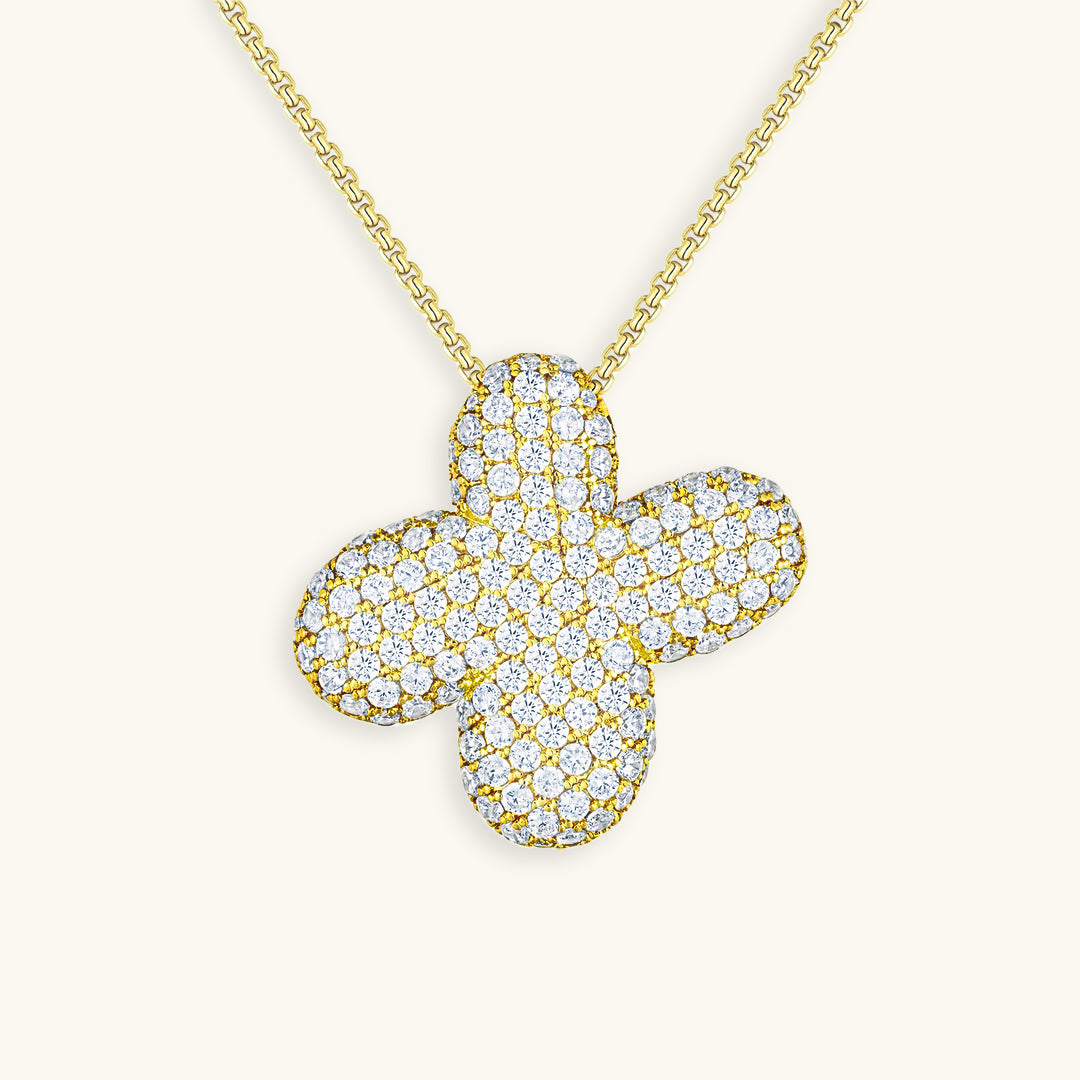 Diamond Initial Bubble Necklace