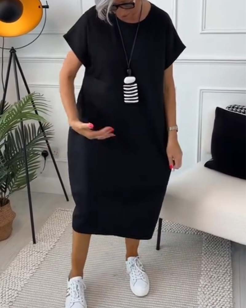 Aria™ - Stilvolles kurzärmliges Kleid 