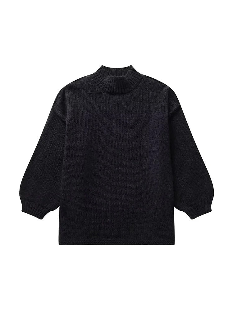 Stella - Lässiger Strickpullover mit halblangem Kragen 