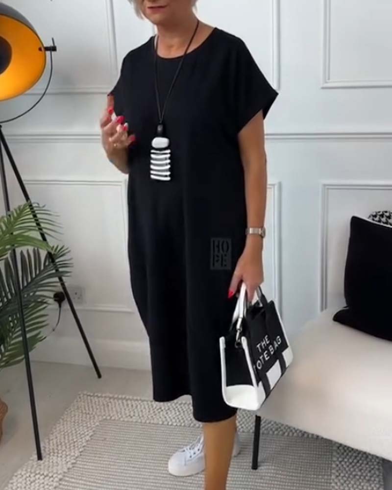 Aria™ - Stilvolles kurzärmliges Kleid 