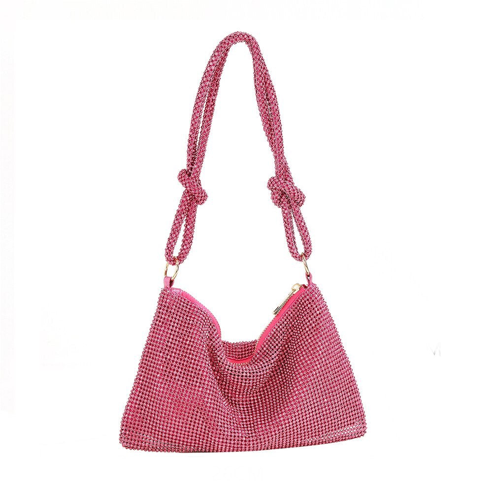 Bolso de mano con diamantes de imitación