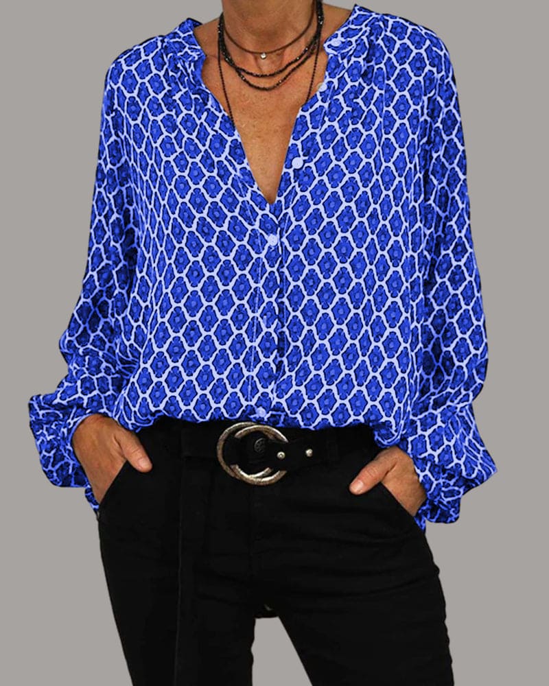 Ursula™ | Camisa informal con cuello en V