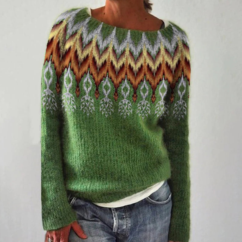 ANITA - Strickpullover mit Print 