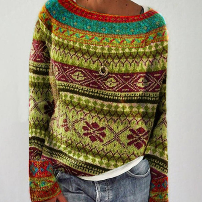 ANITA - Strickpullover mit Print 