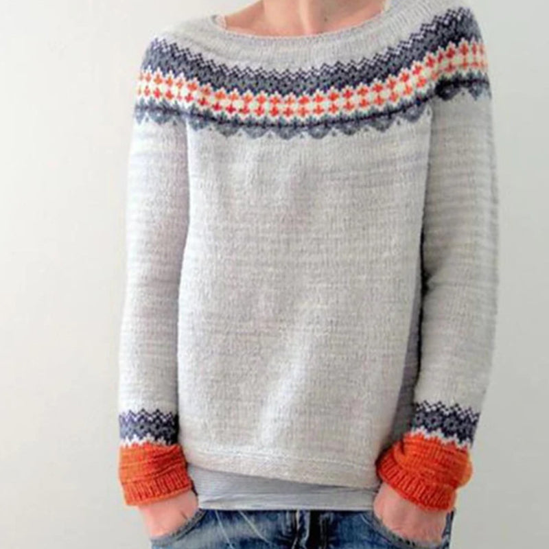 ANITA - Strickpullover mit Print 