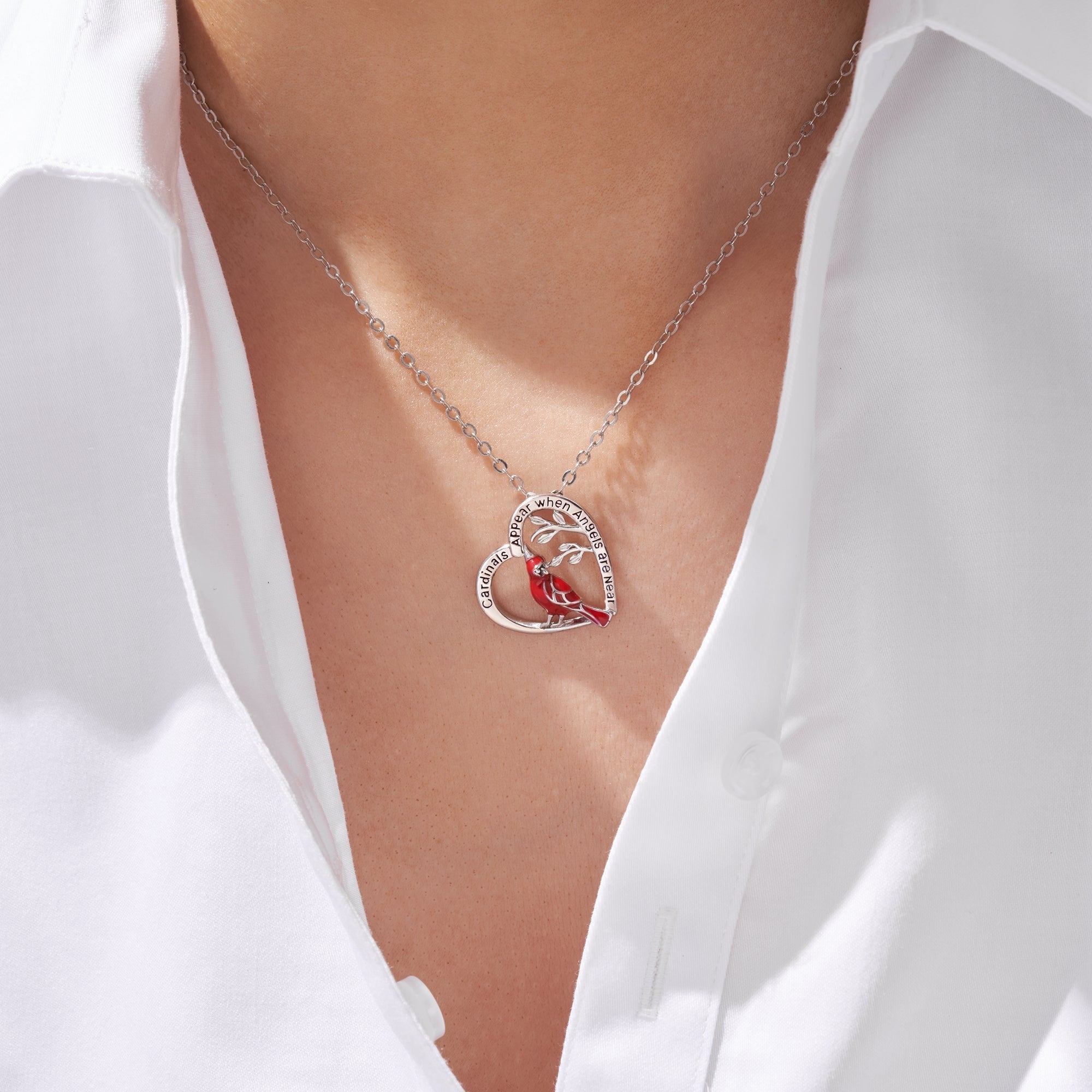 Cardinal Bird Necklace