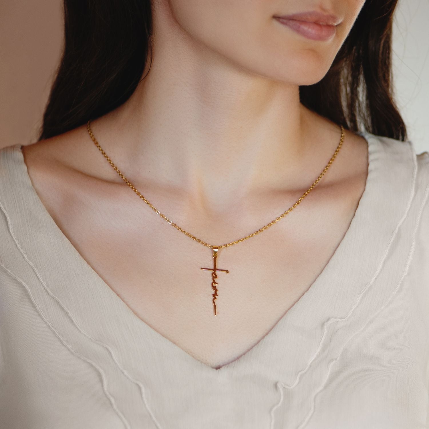 Faith Cross Necklace