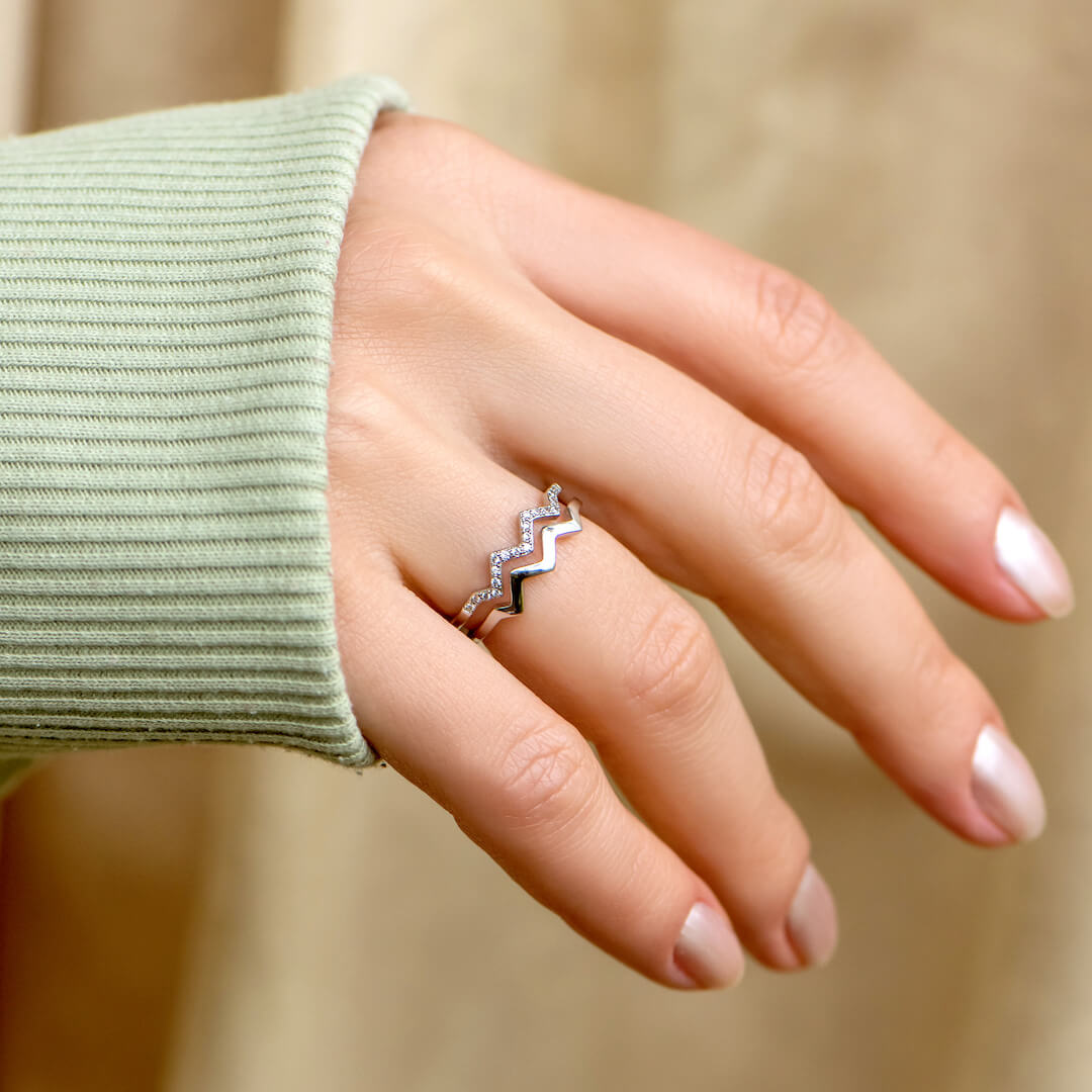 Anillo de la amistad "Highs &amp; Lows" de Girl Gang 