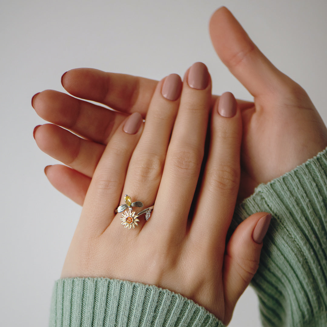 Sunflower Fidget Ring