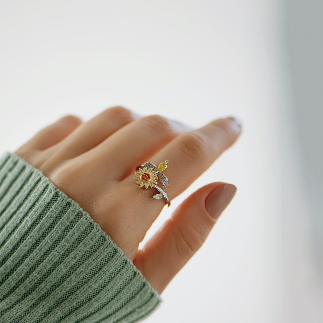 Sunflower Fidget Ring