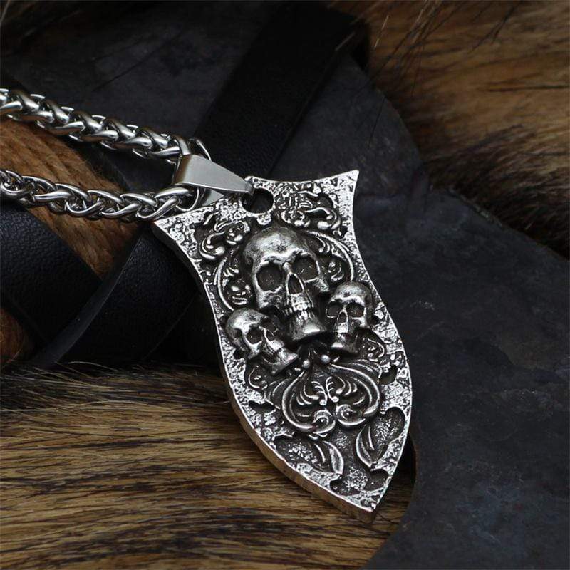 GOTHIC SKULL STAINLESS STEEL PENDANT