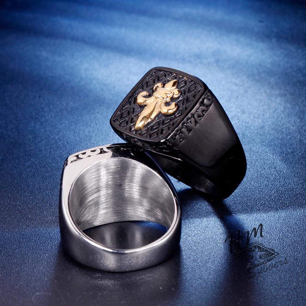 Einzigartiger Vintage-Ring aus Edelstahl für Herren