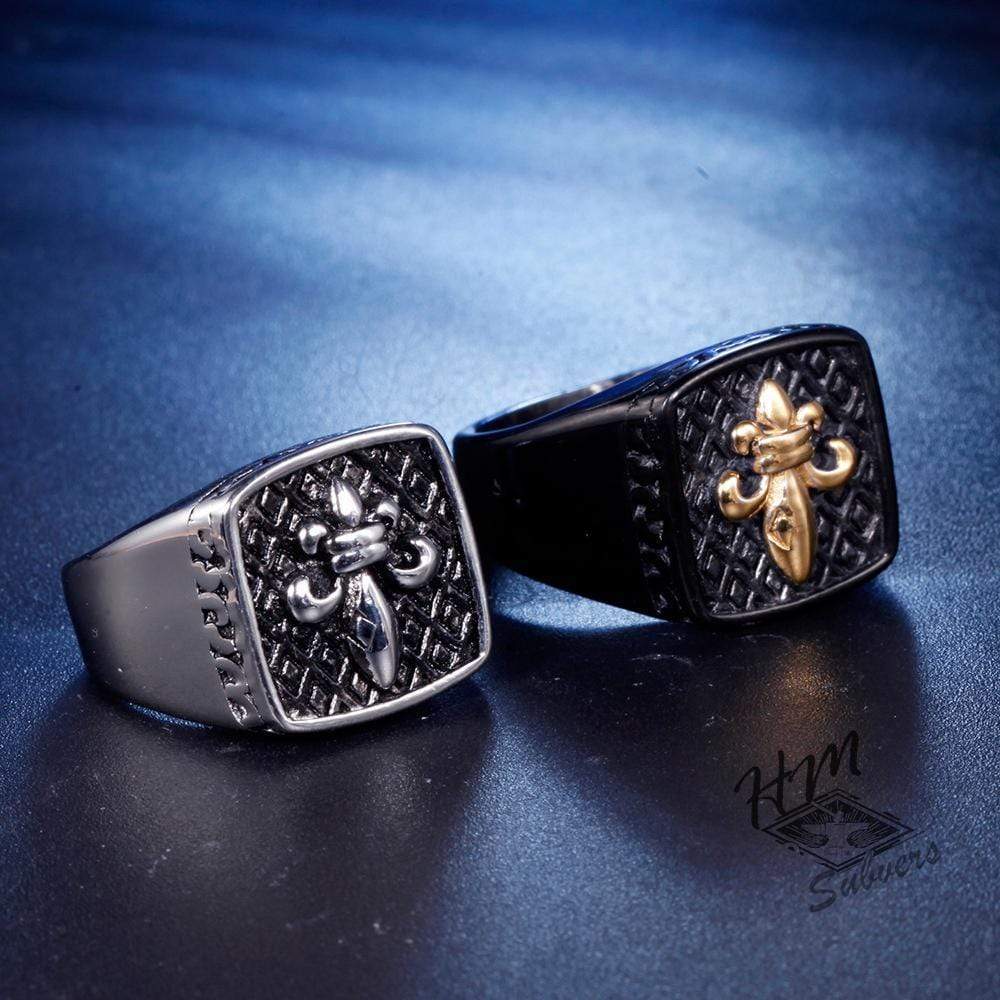 Einzigartiger Vintage-Ring aus Edelstahl für Herren