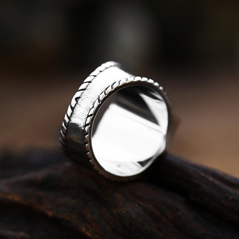 ANILLO DE ACERO INOXIDABLE CON MARTILLO DE THOR VIKINGO