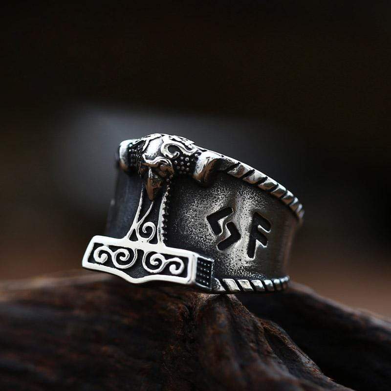 VIKING THOR'S HAMMER STAINLESS STEEL RING