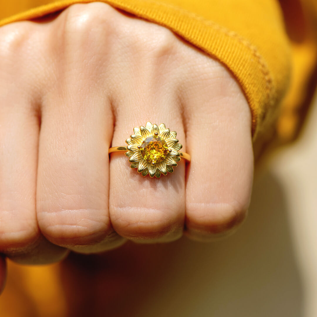 Eres mi sol - Anillo Girasol 