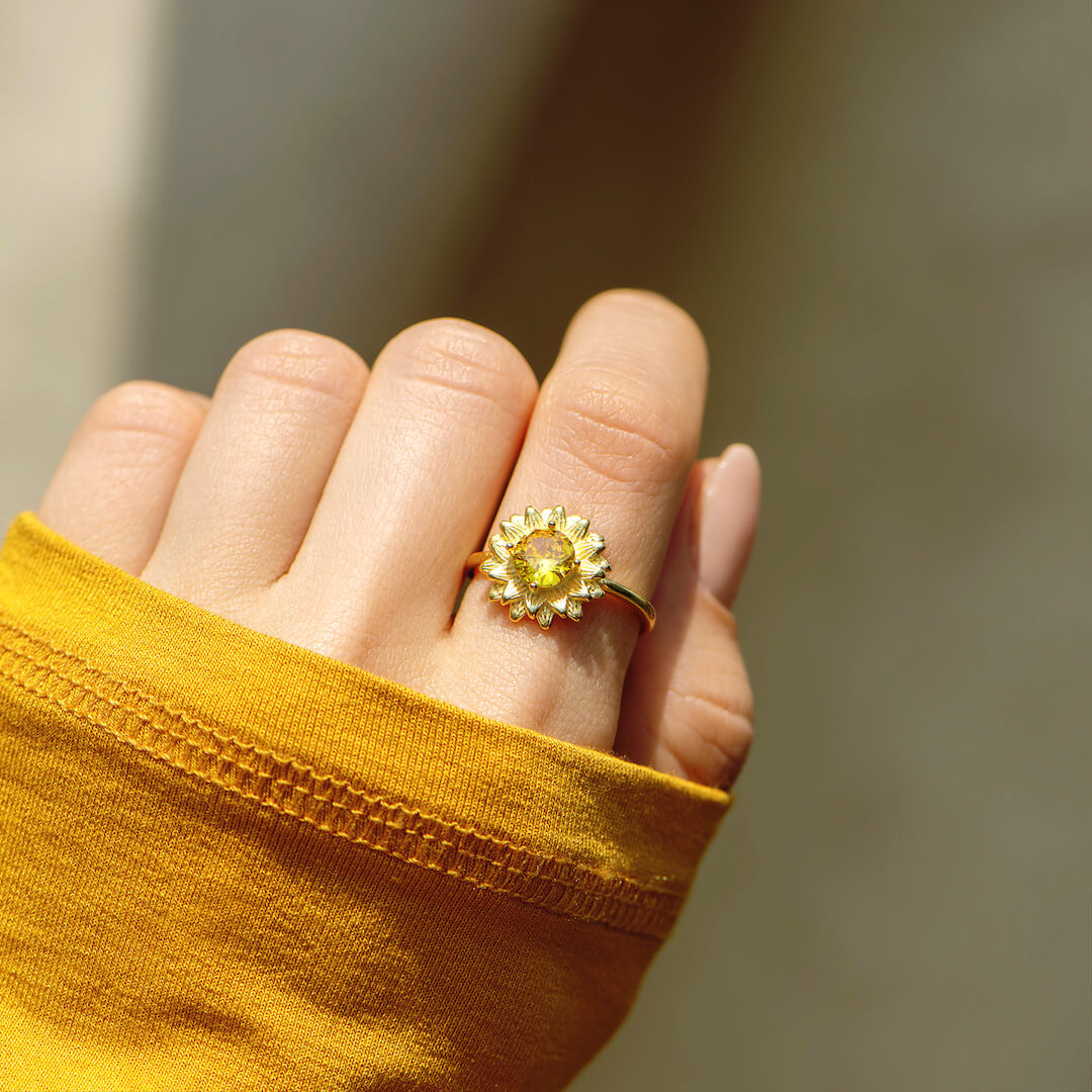 Eres mi sol - Anillo Girasol 