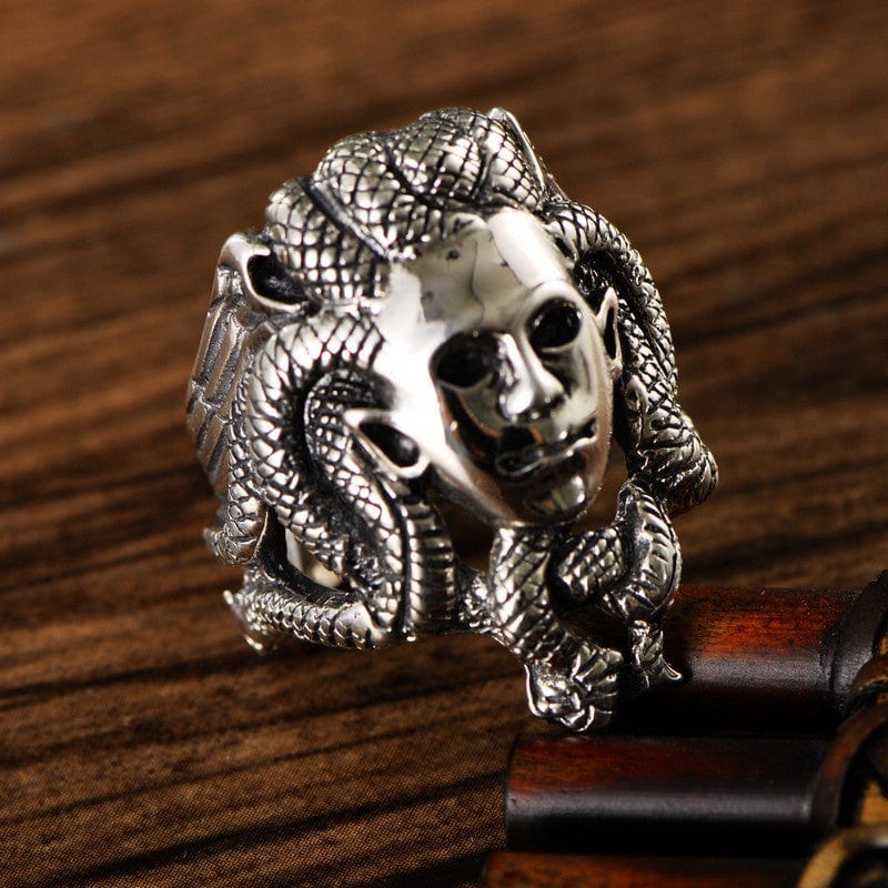 GREEK GORGON MEDUSA SILVER RING