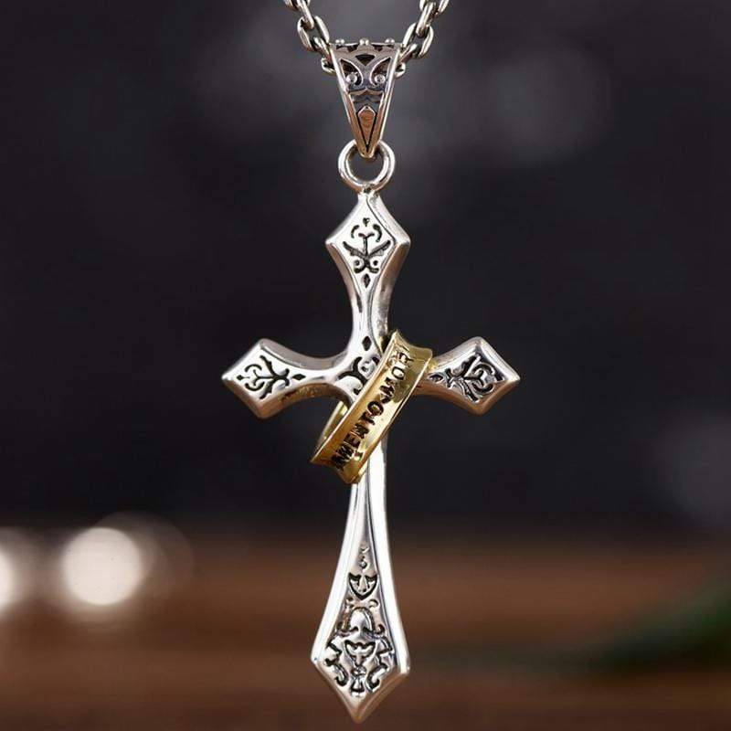 JESUS CROSS SILVER PENDANT