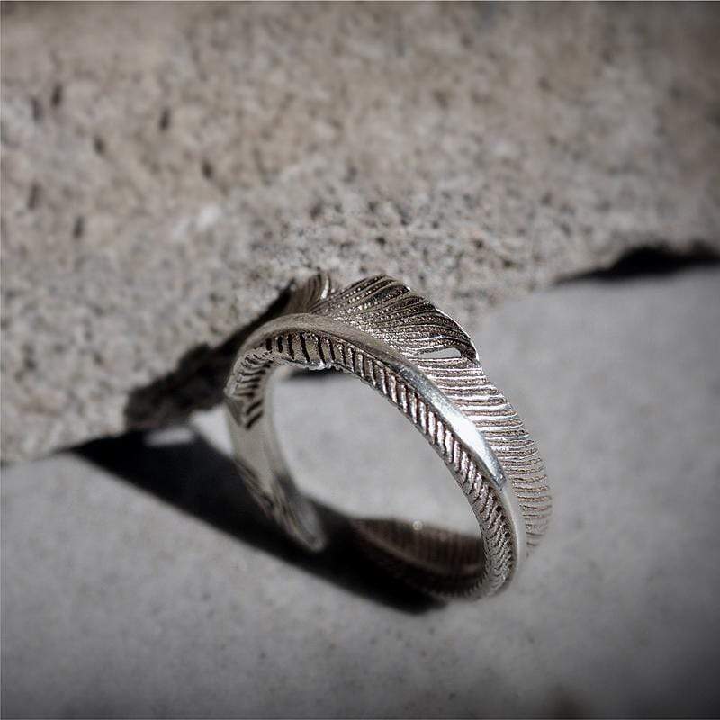 VINTAGE ADLERFEDER SILBERRING