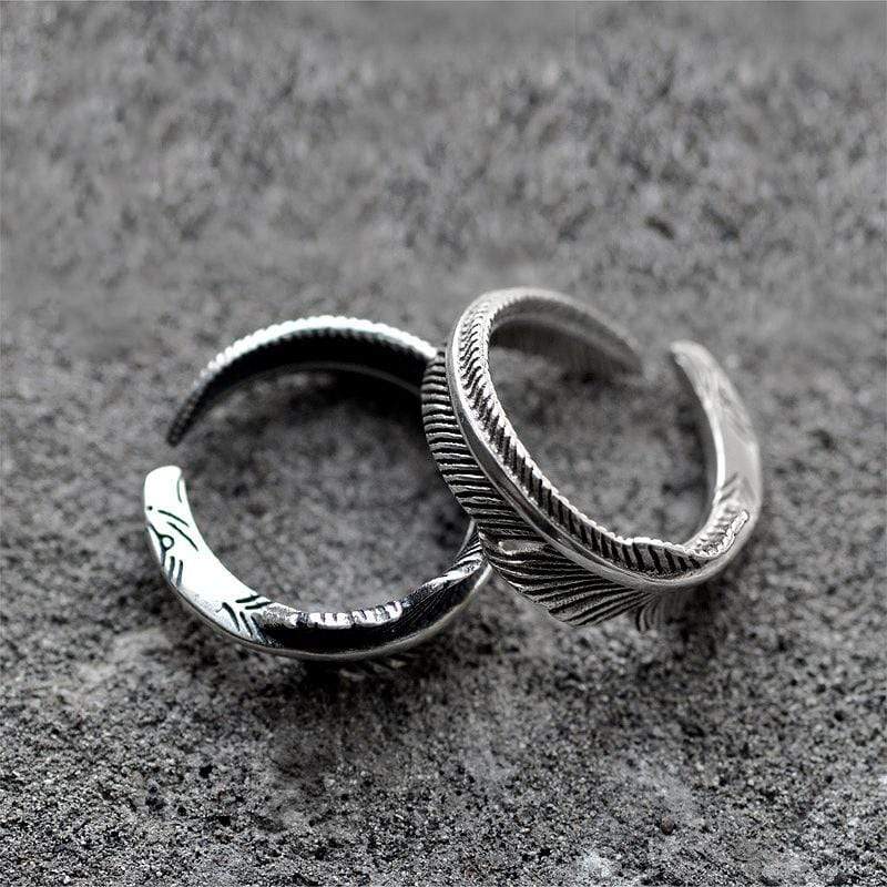 VINTAGE ADLERFEDER SILBERRING