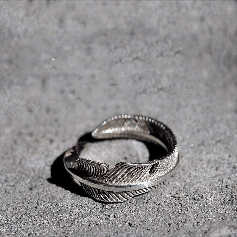 VINTAGE ADLERFEDER SILBERRING