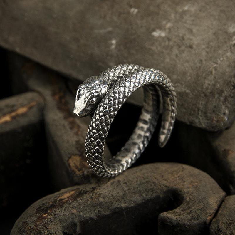 VINTAGE SNAKE SILVER RING