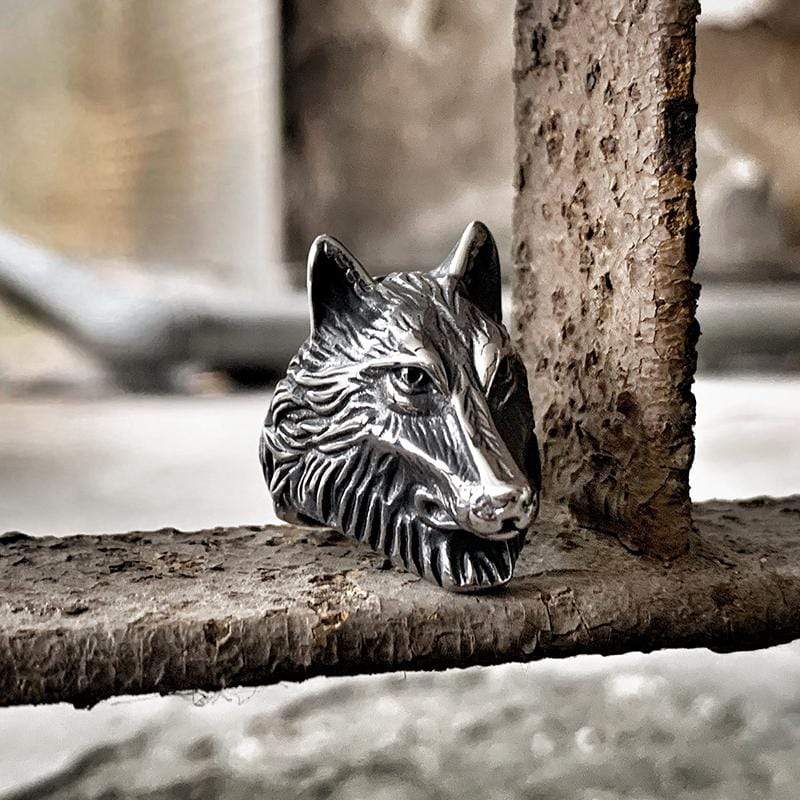 VIKING NORDIC GIANT WOLF RING