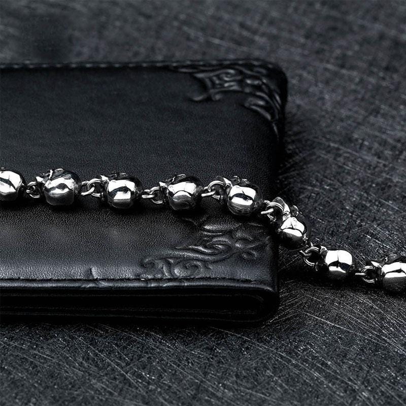 PULSERA VINTAGE DE CALAVERA DE ACERO INOXIDABLE