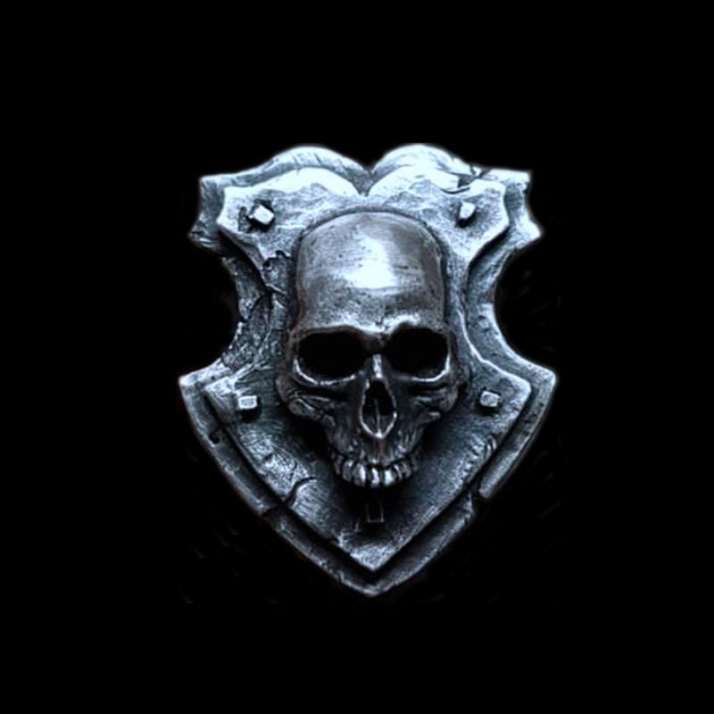 GOTHIC BIKER SKULL STAINLESS STEEL RING