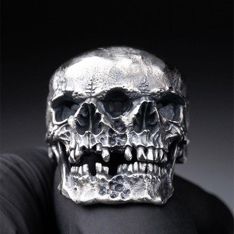 GOTHIC HERREN TOTENKOPF EDELSTAHLRING