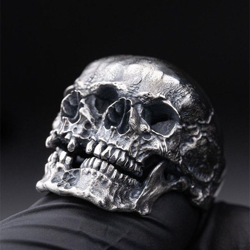 GOTHIC HERREN TOTENKOPF EDELSTAHLRING