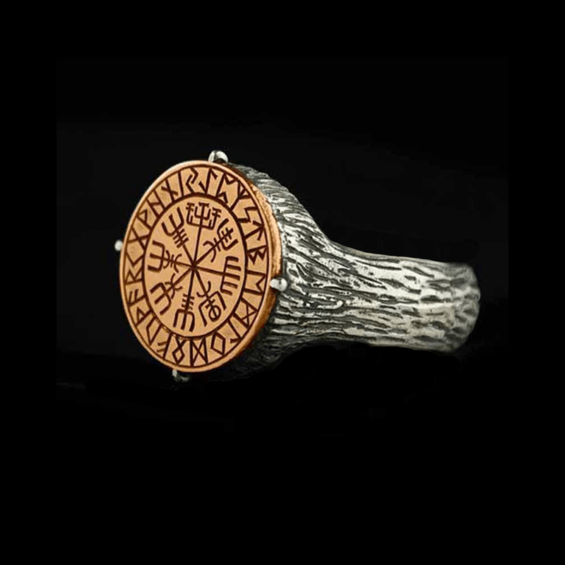 ANILLO MITOLÓGICO BRÚJULA VIKINGA GÓTICA