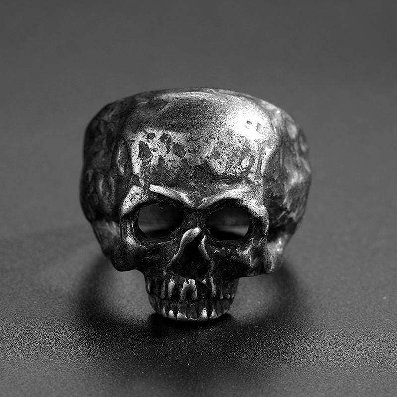 ANILLO GÓTICO CON CALAVERA DE MOTOCICLETA