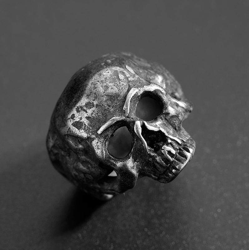 MOTORCYCLE SKULL GOTHIC RING