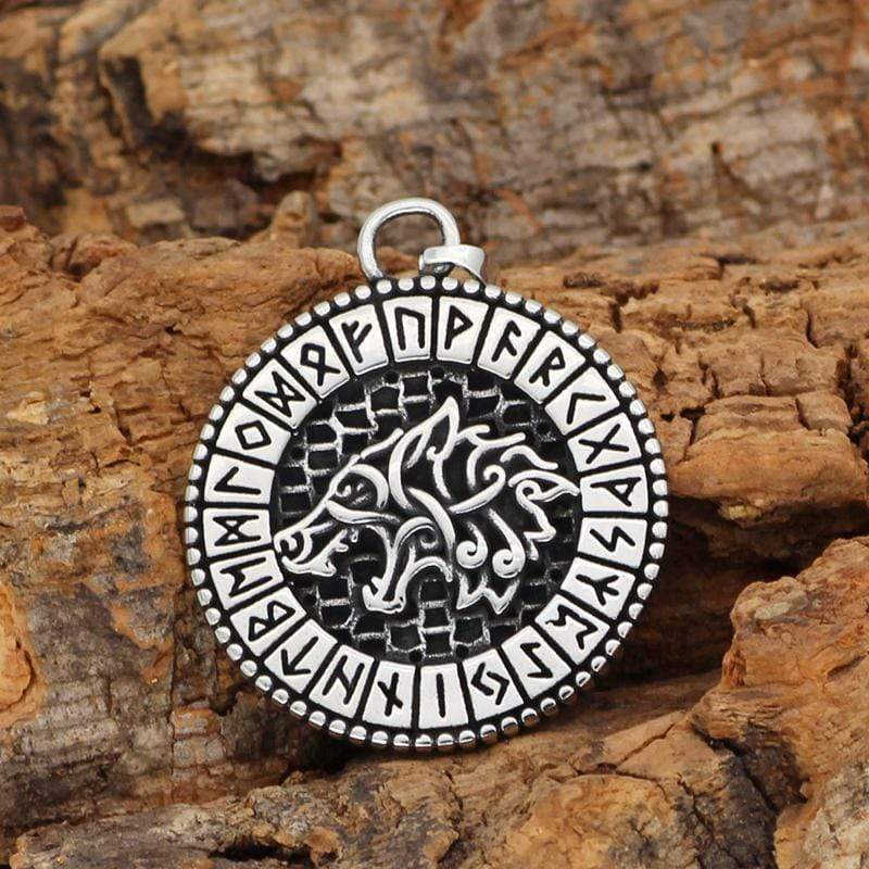 VIKING WOLF RUNE PENDANT