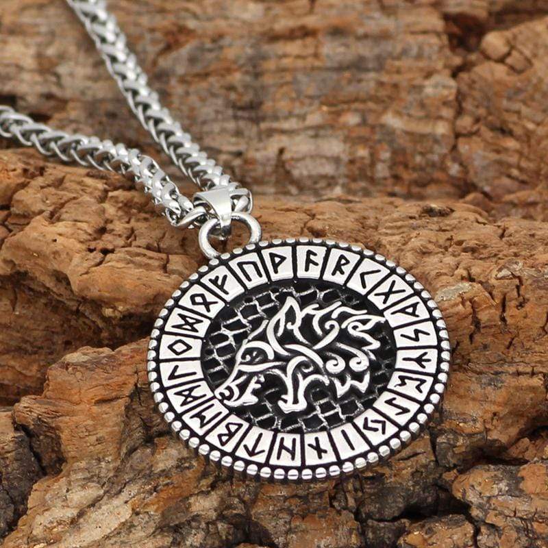 VIKING WOLF RUNE PENDANT