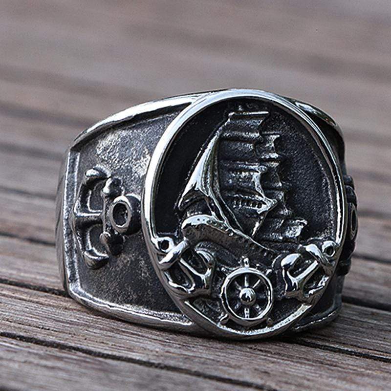 ANILLO DE VELERO PIRATA VIKINGO NÓRDICO