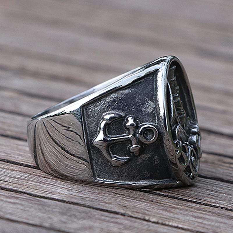 NORDISCHER WIKINGER-PIRATE-SEGELBOOT-RING