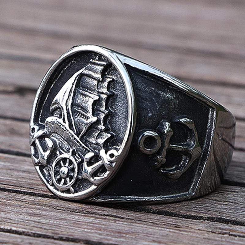 ANILLO DE VELERO PIRATA VIKINGO NÓRDICO