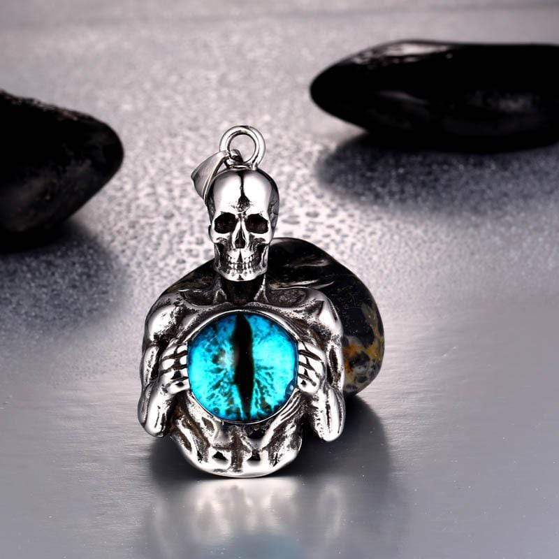 PUNK DEATH SKULL EYE PENDANT