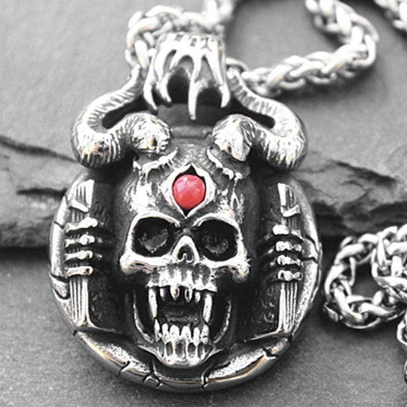 COLGANTE DE CALAVERA DE SATÁN DEL INFIERNO