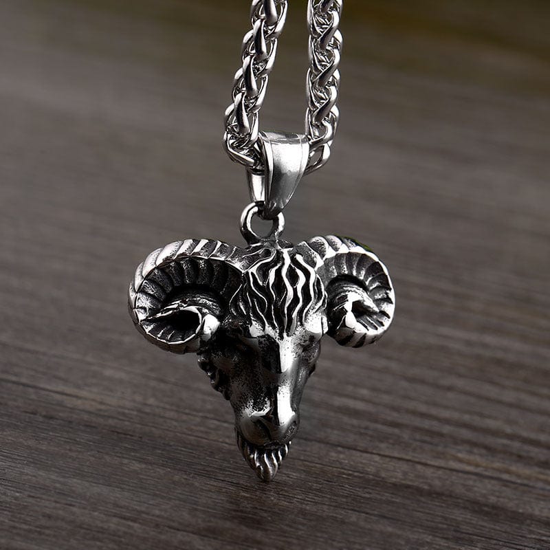 IRON WARRIOR SHEEP'S HEAD STAINLESS STEEL PENDANT