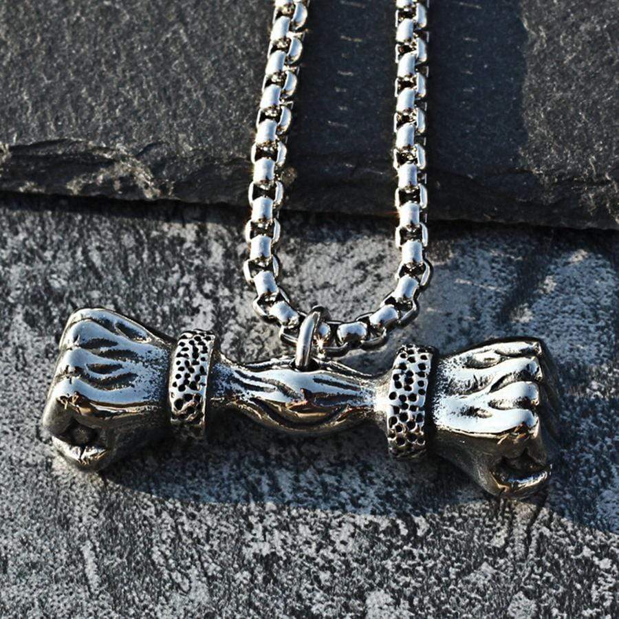 FIST OF STRENGTH STAINLESS STEEL PENDANT