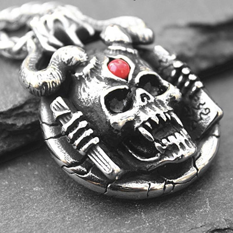 COLGANTE DE CALAVERA DE SATÁN DEL INFIERNO