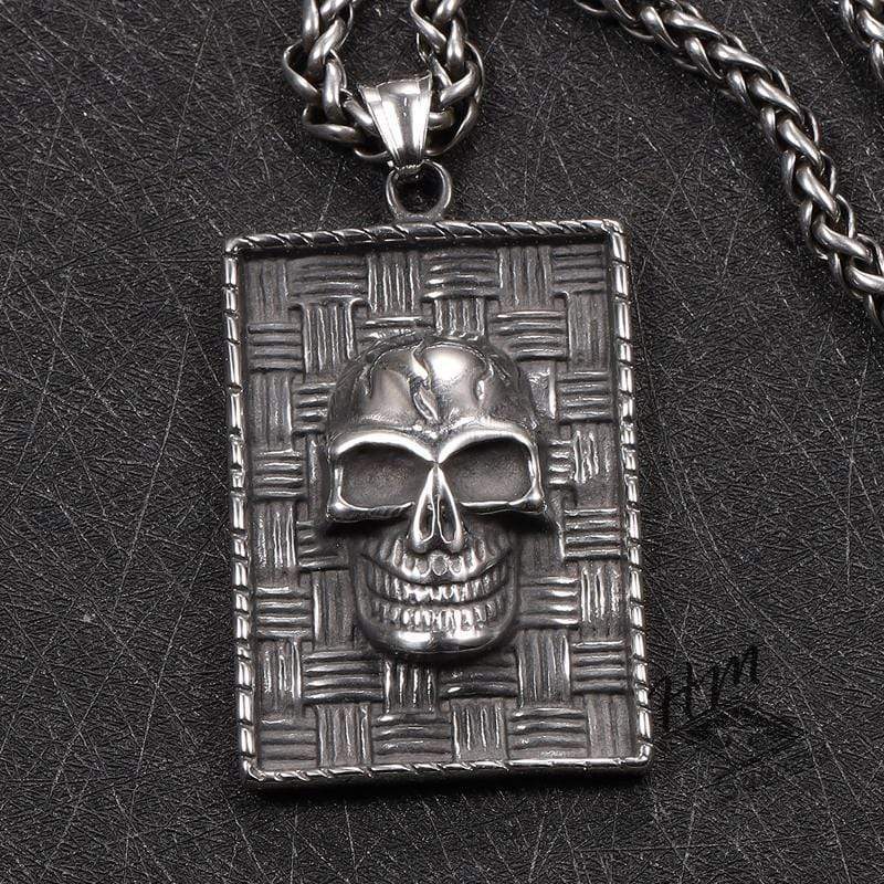 COLGANTE DE ACERO INOXIDABLE CON CALAVERA RETRO PUNK