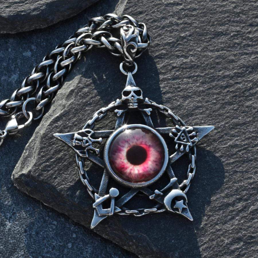 SKULL EYE STAINLESS STEEL PENDANT