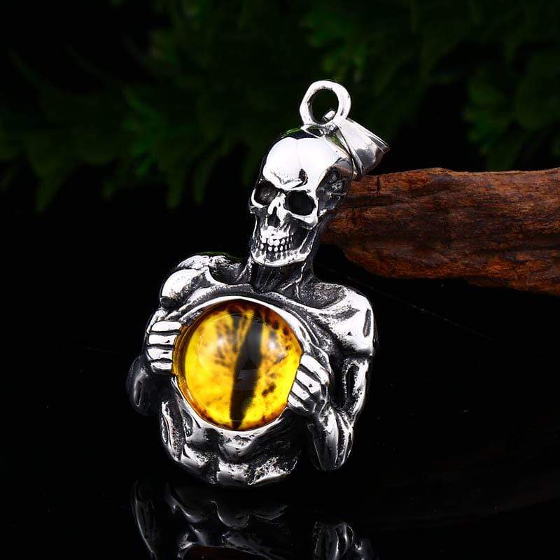 PUNK DEATH SKULL EYE PENDANT