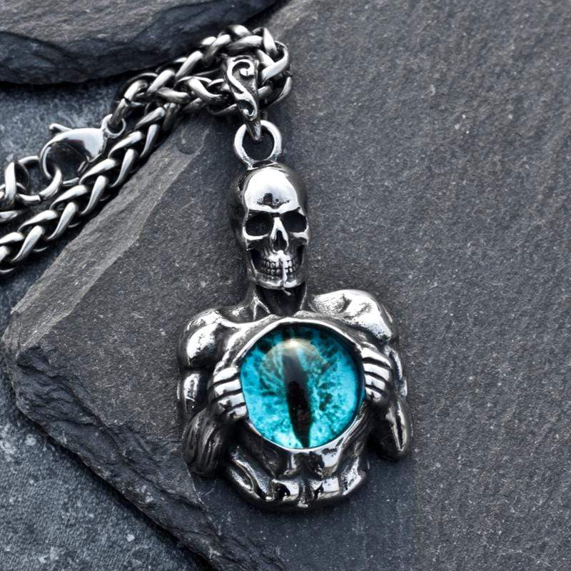 PUNK DEATH SKULL EYE PENDANT