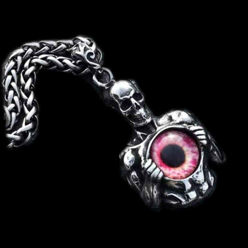 PUNK DEATH SKULL EYE PENDANT